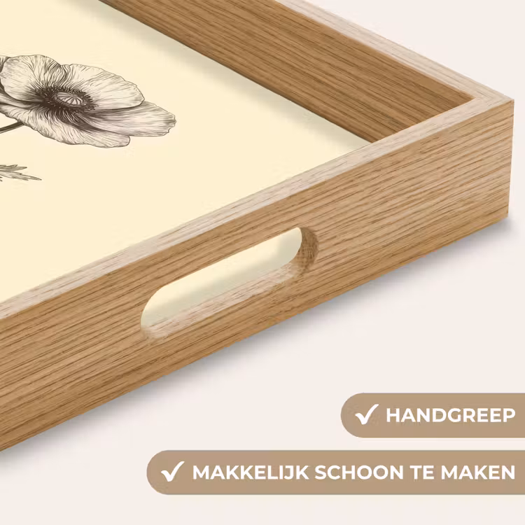 Dienblad - Klaproos - Illustratie - Zwart — 5