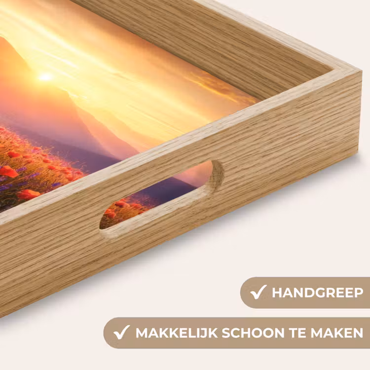 Dienblad - Landschap - Zonsondergang - Bloemenveld — 5