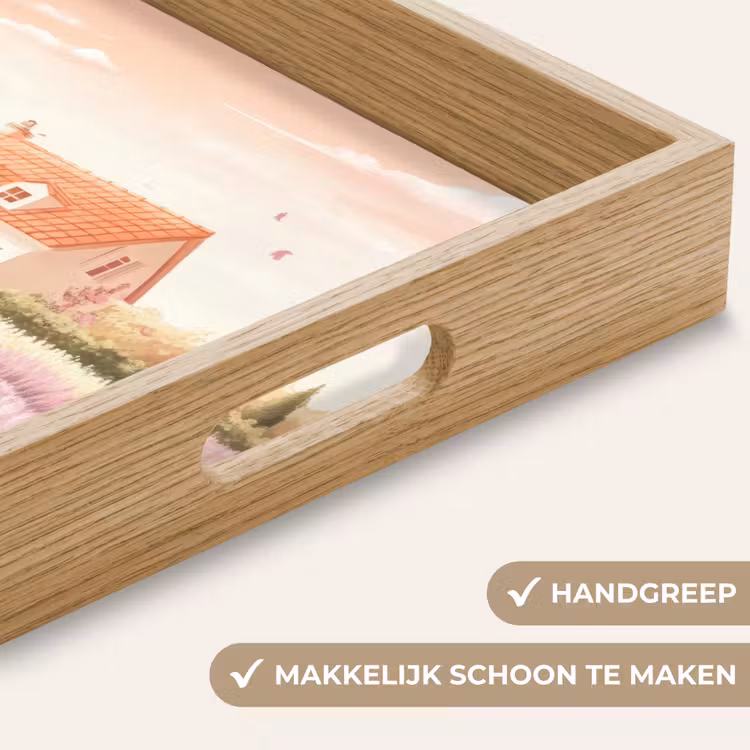 Dienblad - Lavendelveld - Huis - Paars — 5