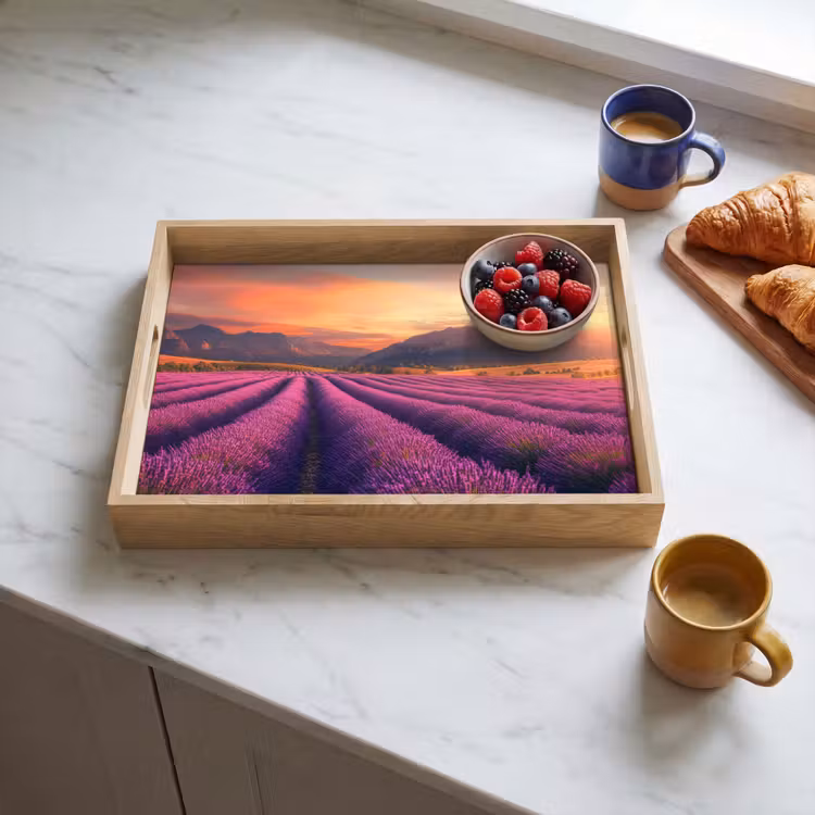Dienblad - Lavendelveld - Zonsondergang - Paars — 4
