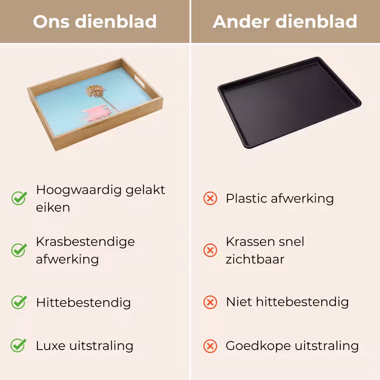 Dienblad - Palmboom - Strandhuis - Roze — 3