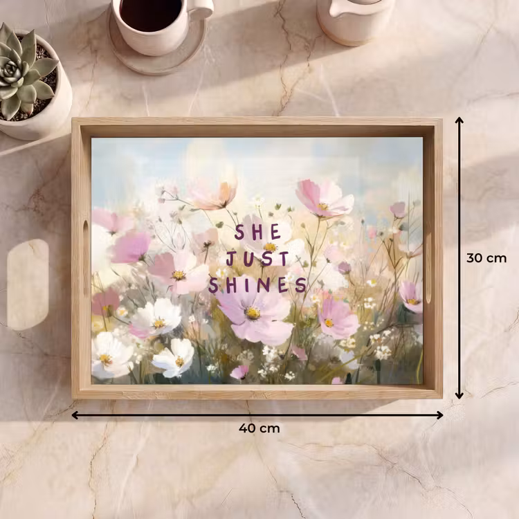Dienblad - Quote - Bloemen - Schilderachtig — 9