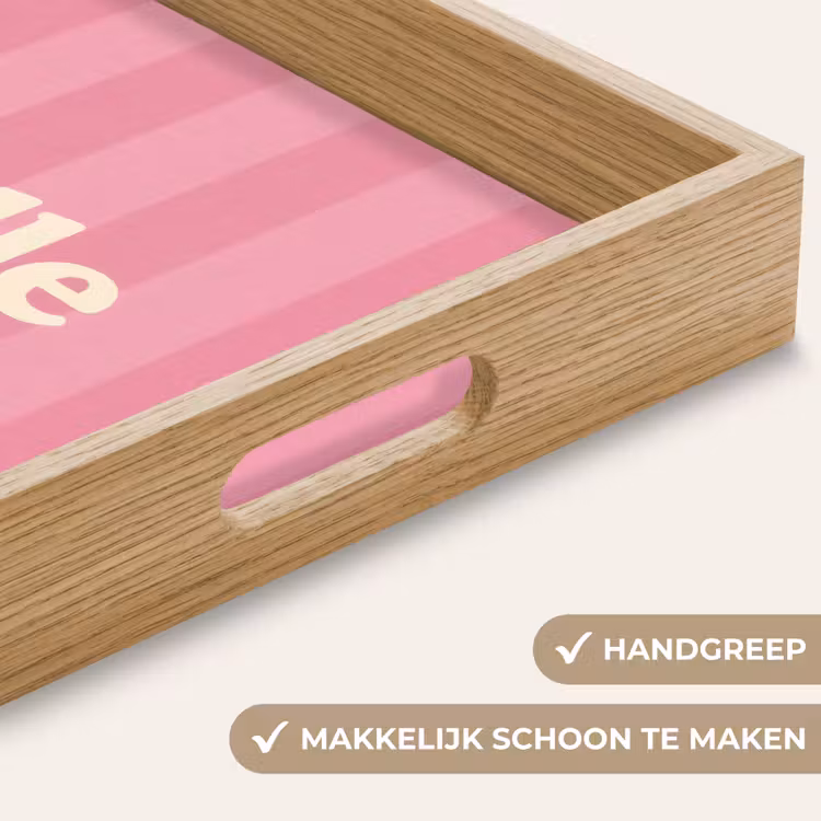 Dienblad - Roze - Gestreept - Belle — 5