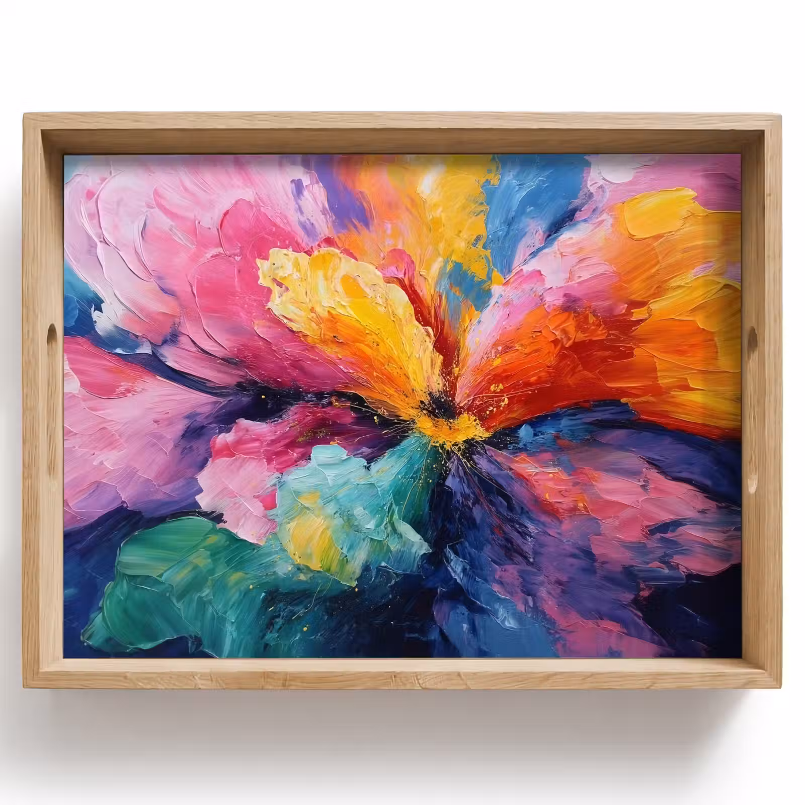 Dienblad - Bloemexplosie - Veelkleurig - Bewegend — 1