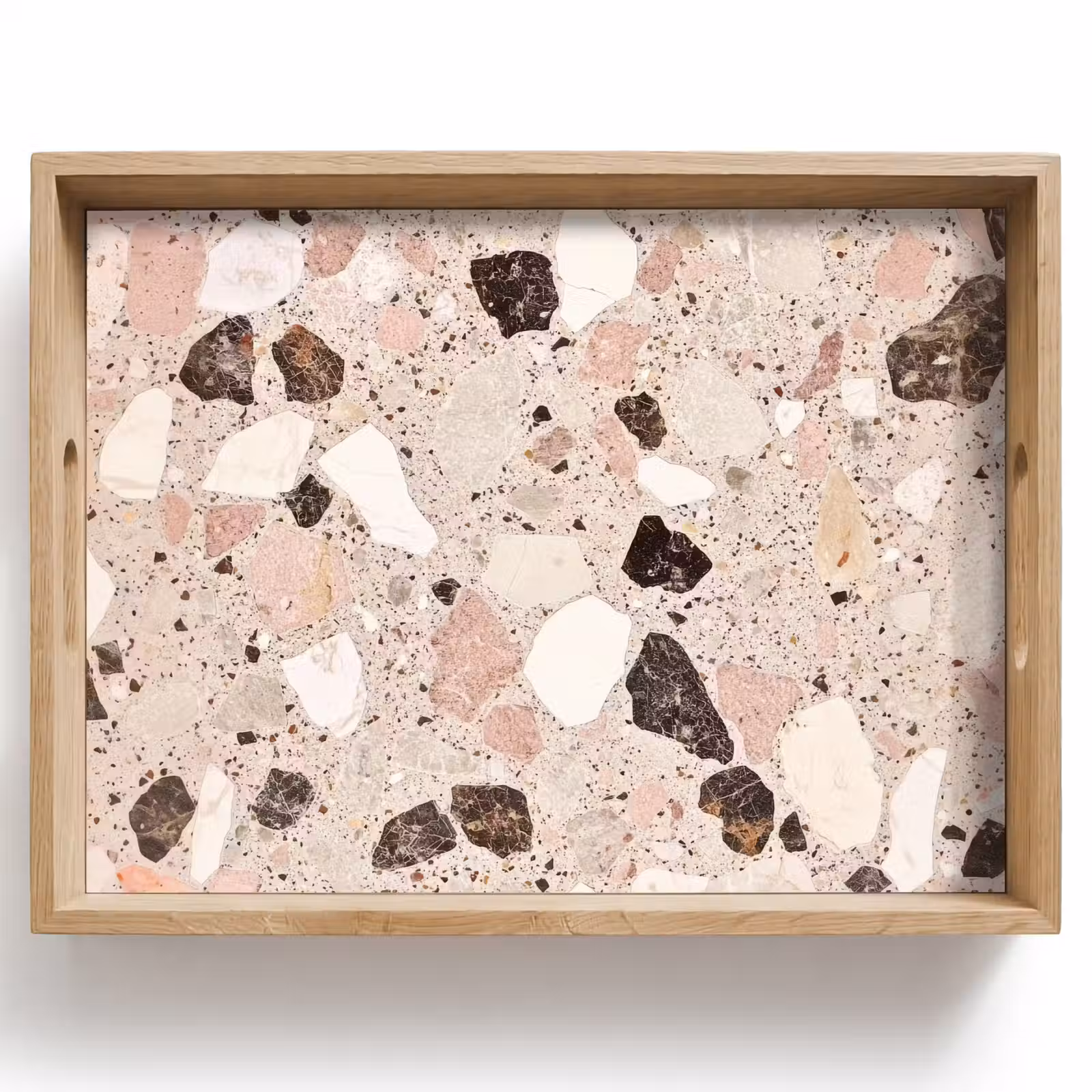 Dienblad - Licht - Roze - Terrazzo - Stenen — 1