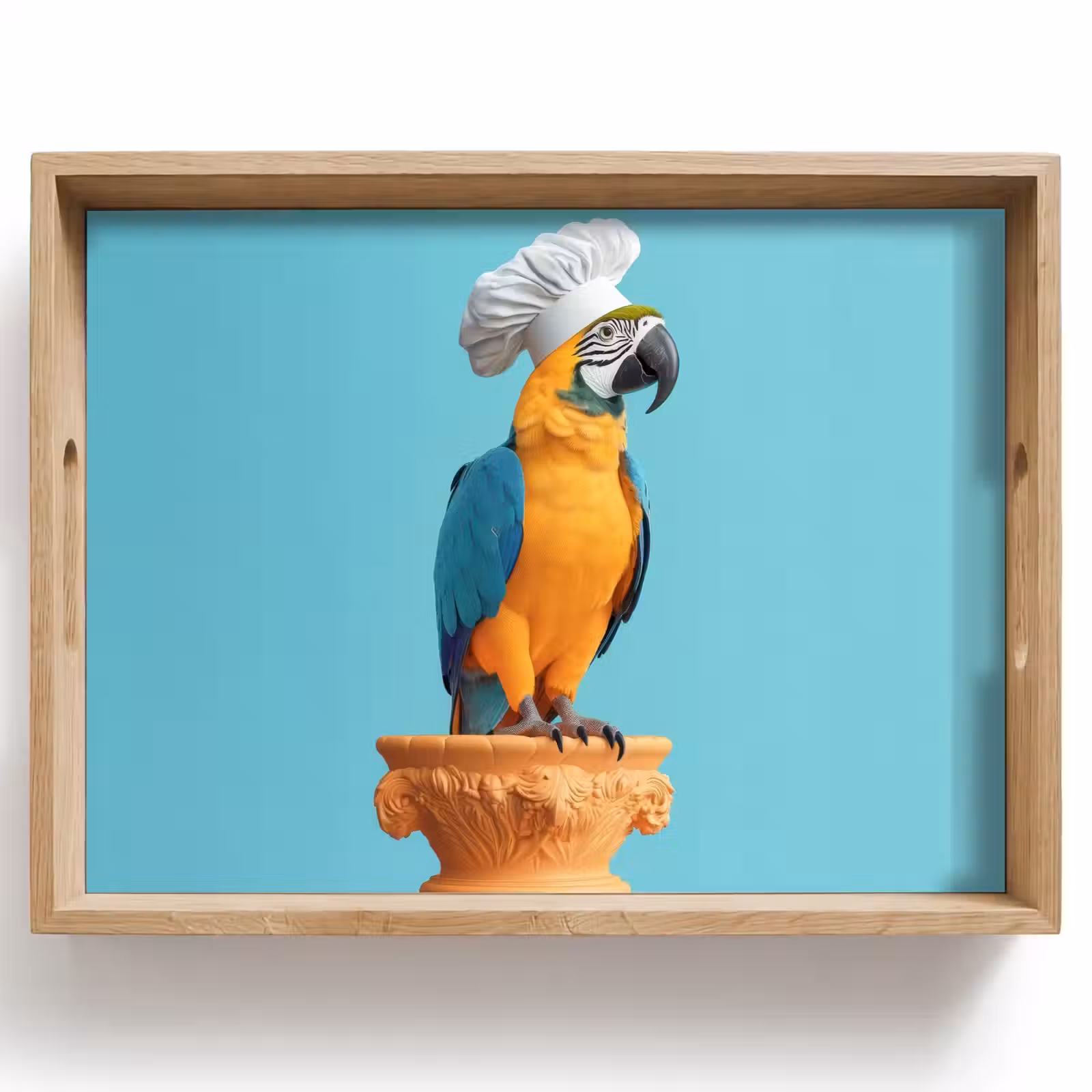 Dienblad - Papegaai - Koksmuts - Grappig - Vogel — 1