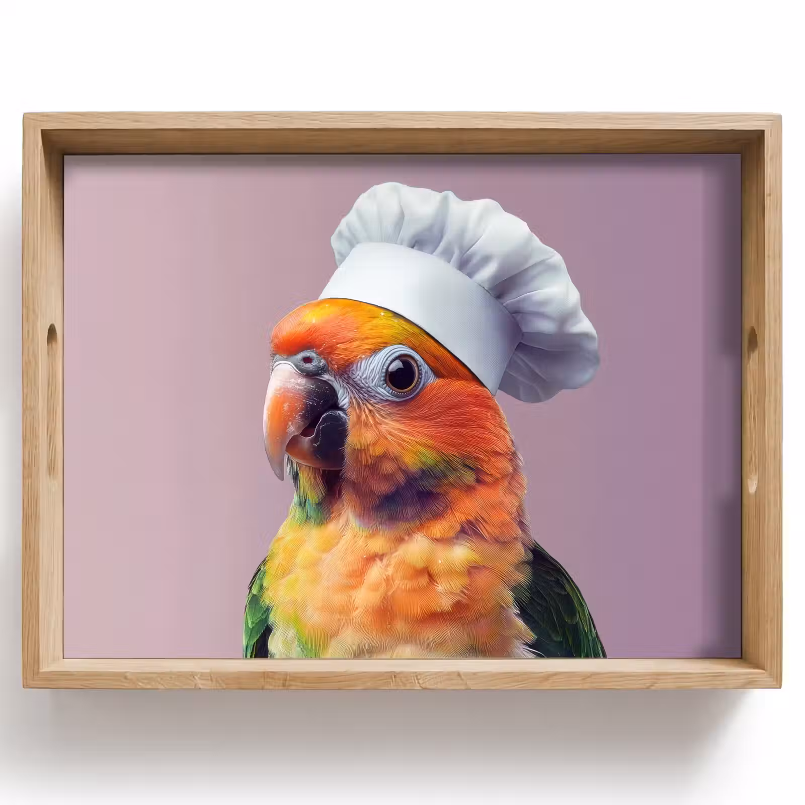 Dienblad - Papegaai - Koksmuts - Nieuwsgierig - Vogel — 1