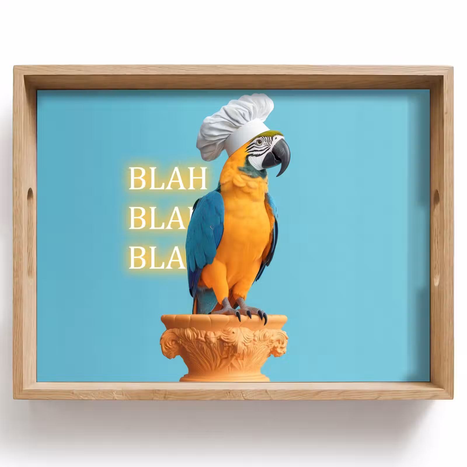 Dienblad - Papegaai - Koksmuts - Quote - Neon — 1