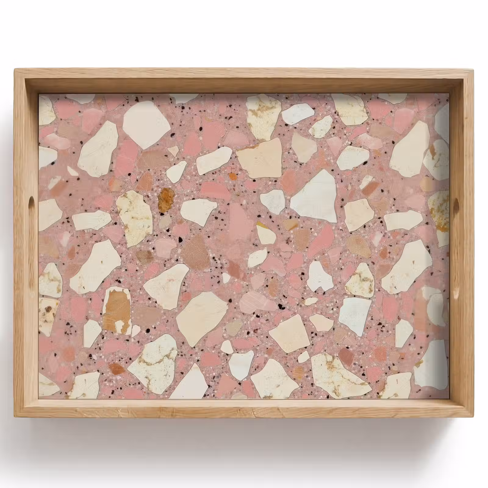 Dienblad - Roze - Decoratie - Stenen - Terrazzo — 1