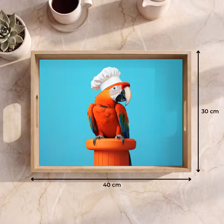 Dienblad - Ara - Koksmuts - Sokkel - Grappig — 9