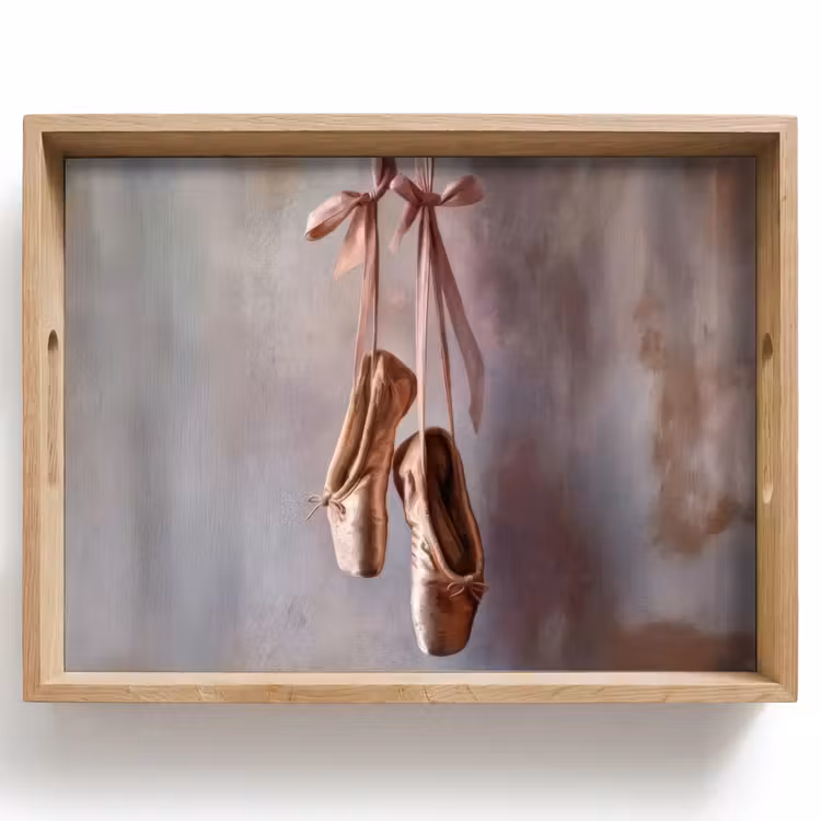 Dienblad - Balletschoenen - Satijn - Aardetinten — 1