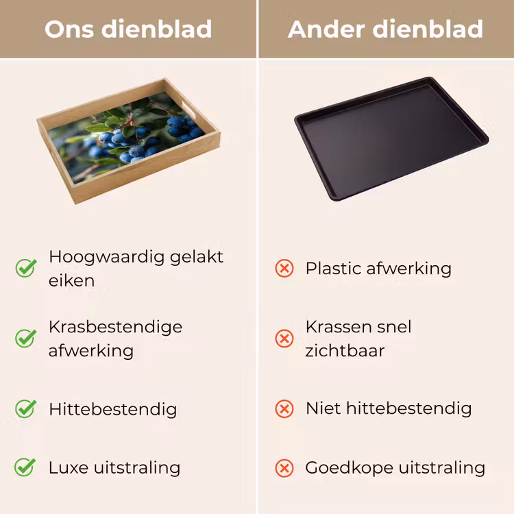 Dienblad - Blauwe bessen - Dauwdruppels - Natuurlijk licht — 3