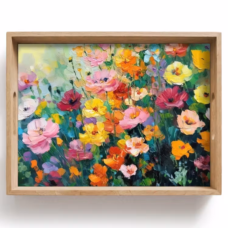 Dienblad - Bloemen explosie - Heldere kleuren - Vrolijk — 1