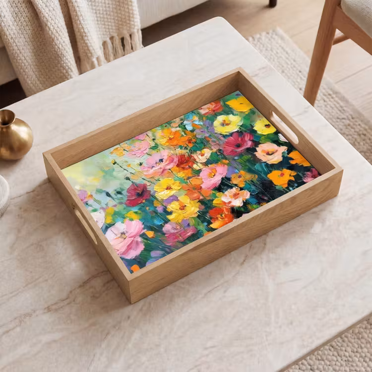 Dienblad - Bloemen explosie - Heldere kleuren - Vrolijk — 2