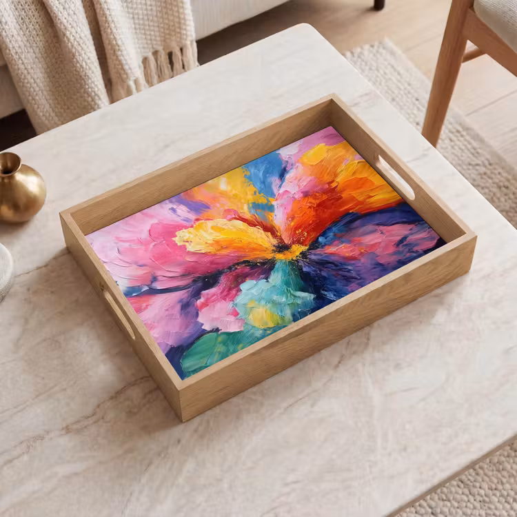 Dienblad - Bloemexplosie - Veelkleurig - Bewegend — 2