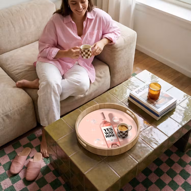 Dienblad - Bubbels - Rosé - Roze — 6