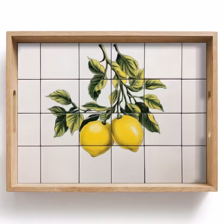 Dienblad - Citroen - Decoratie - Keramiek - Takken — 1