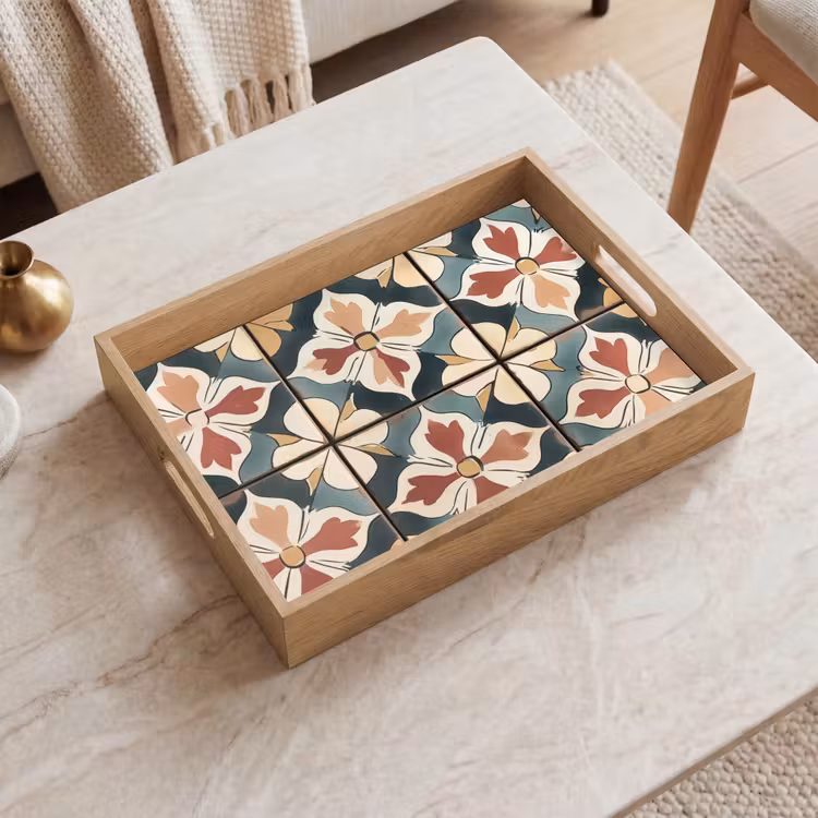Dienblad - Decoratie - Tegels - Spaans - Vintage — 2