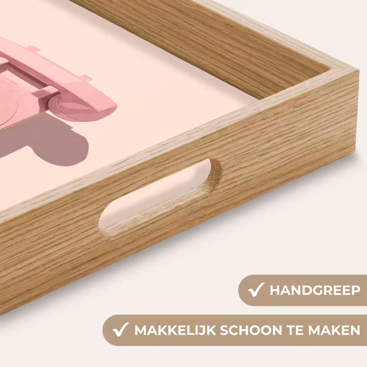 Dienblad - Draaischijftelefoon - Retro - Roze — 5