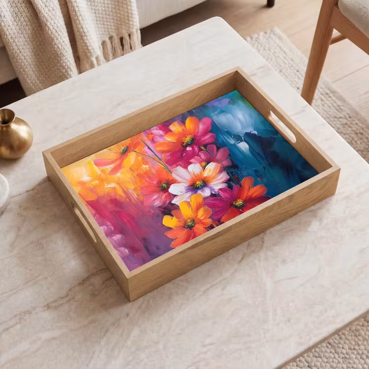 Dienblad - Felle bloemen - Dynamisch - Levendig — 2