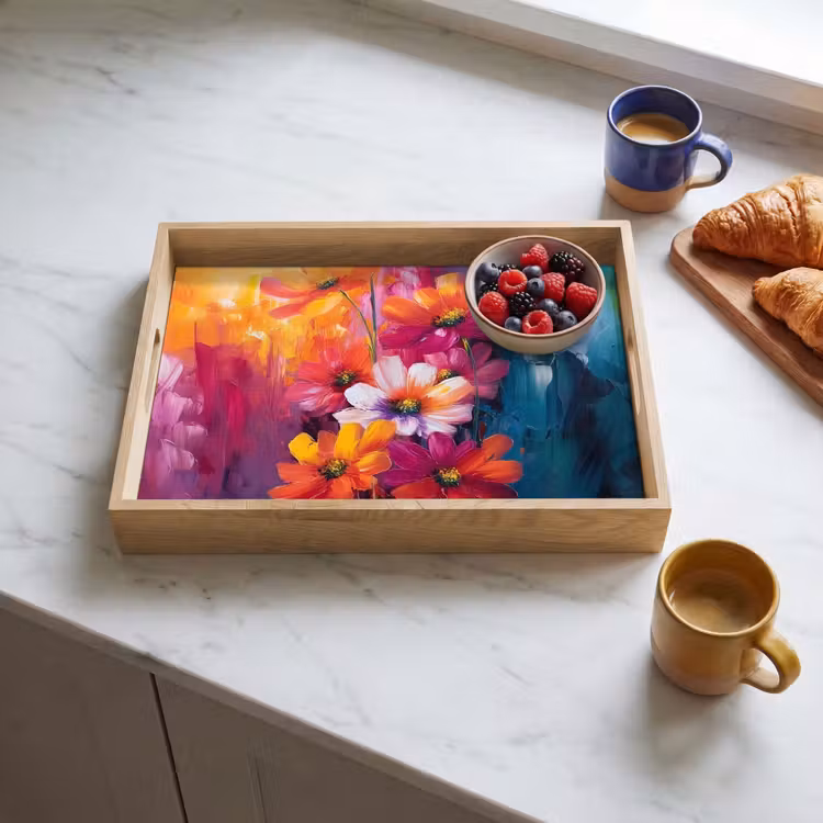 Dienblad - Felle bloemen - Dynamisch - Levendig — 4