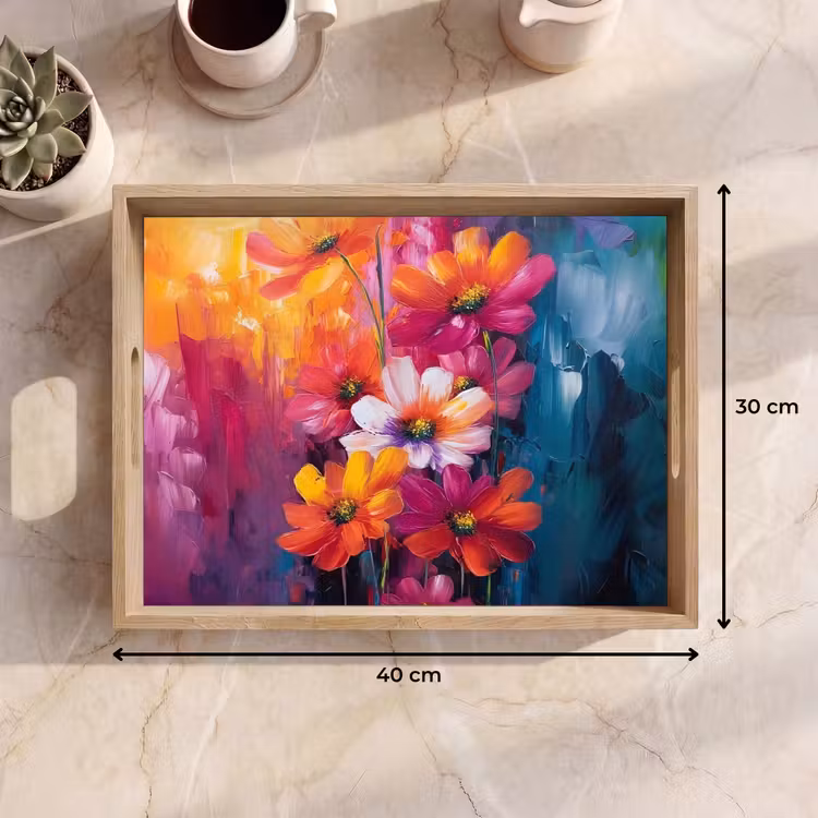 Dienblad - Felle bloemen - Dynamisch - Levendig — 9