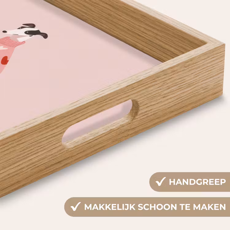 Dienblad - Hond - Hartjes - Roze — 5