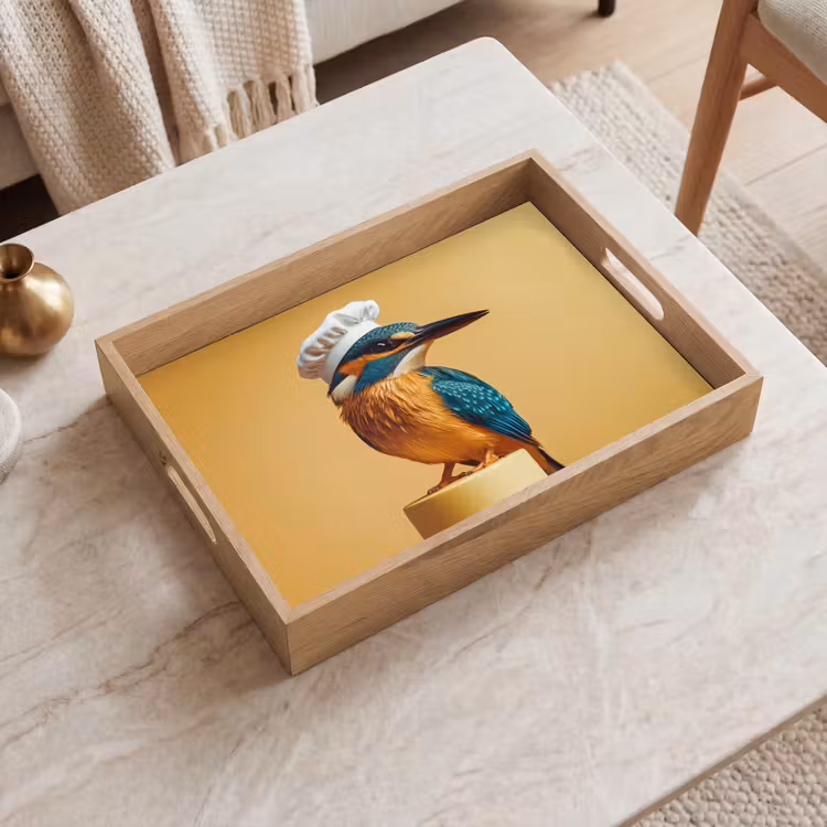 Dienblad - Ijsvogel - Pilaar - Koksmuts - Vogel — 2