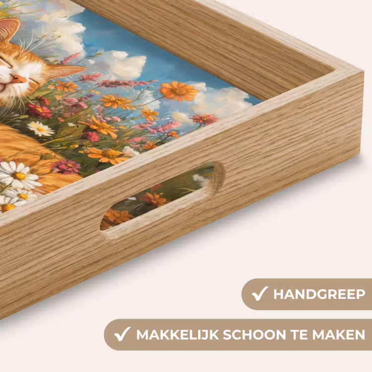 Dienblad - Kat - Bloemen - Ontspannen — 5
