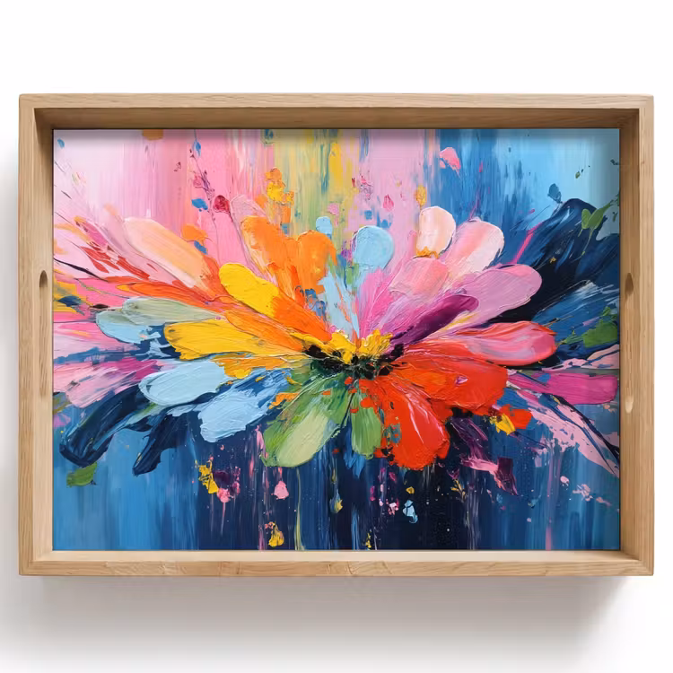 Dienblad - Kleuruitbarsting - Expressieve sfeer - Bloem — 1