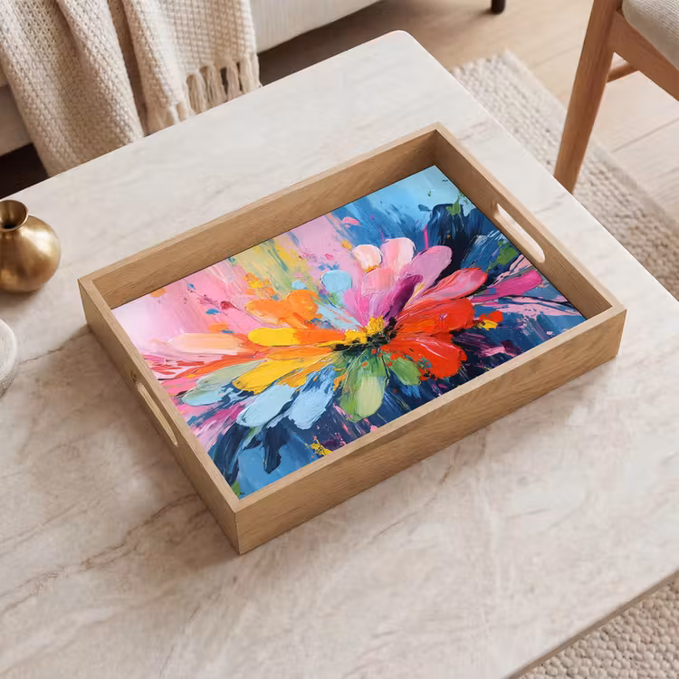 Dienblad - Kleuruitbarsting - Expressieve sfeer - Bloem — 2