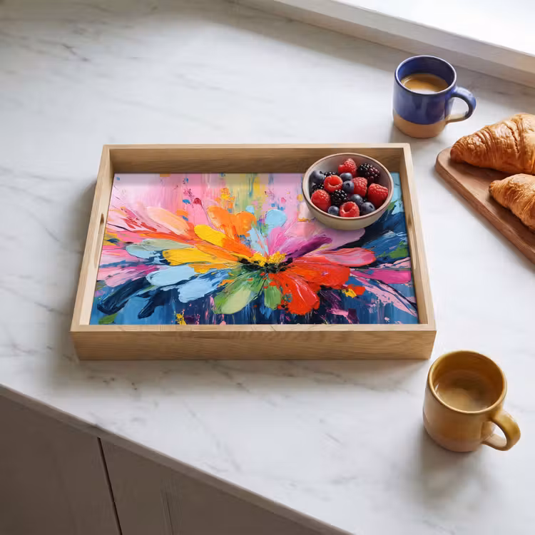 Dienblad - Kleuruitbarsting - Expressieve sfeer - Bloem — 4