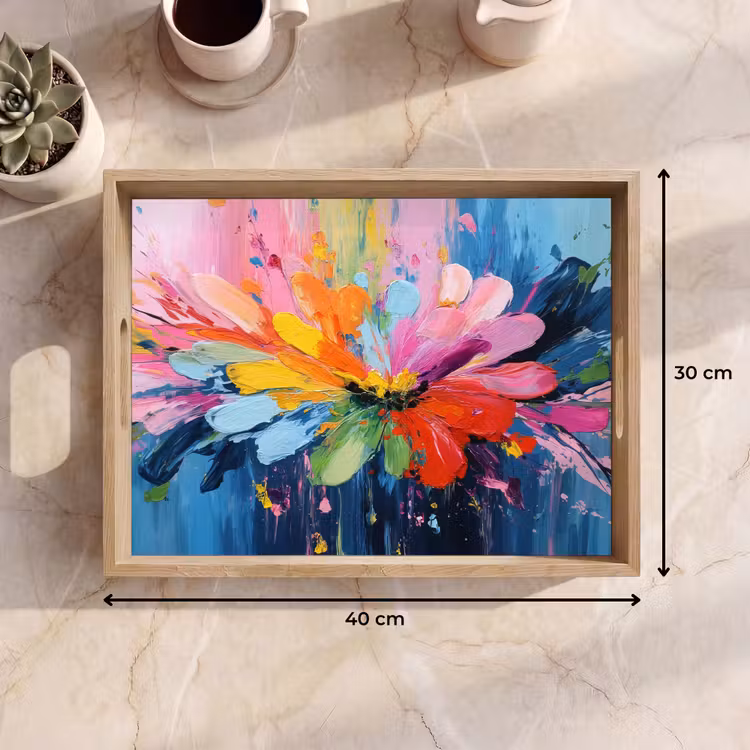 Dienblad - Kleuruitbarsting - Expressieve sfeer - Bloem — 9