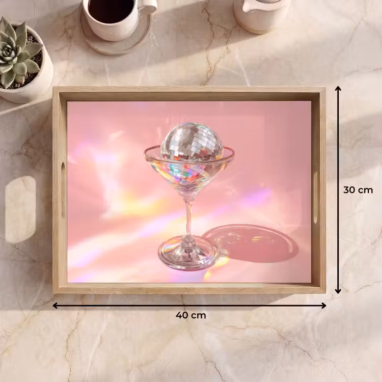 Dienblad - Martiniglas - Discobal - Fonkelende lichtvlekken — 9