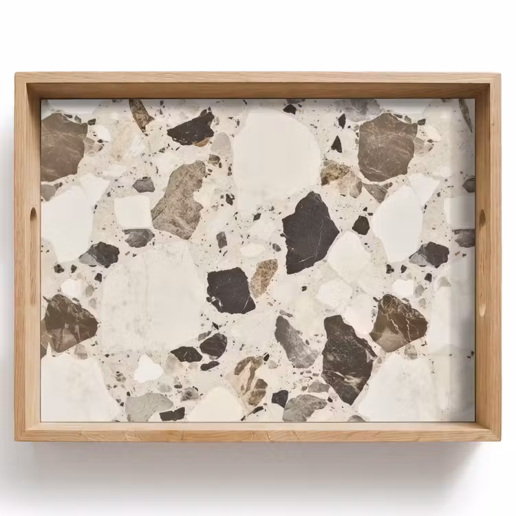 Dienblad - Neutral - Stenen - Decoratie - Terrazzo — 1