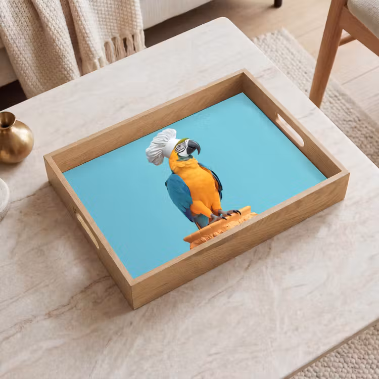 Dienblad - Papegaai - Koksmuts - Grappig - Vogel — 2
