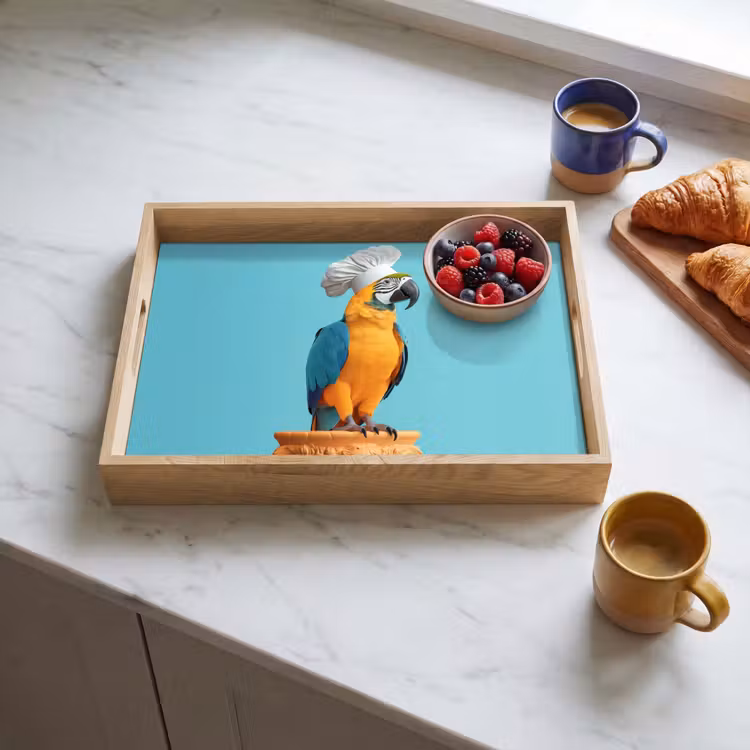 Dienblad - Papegaai - Koksmuts - Grappig - Vogel — 4