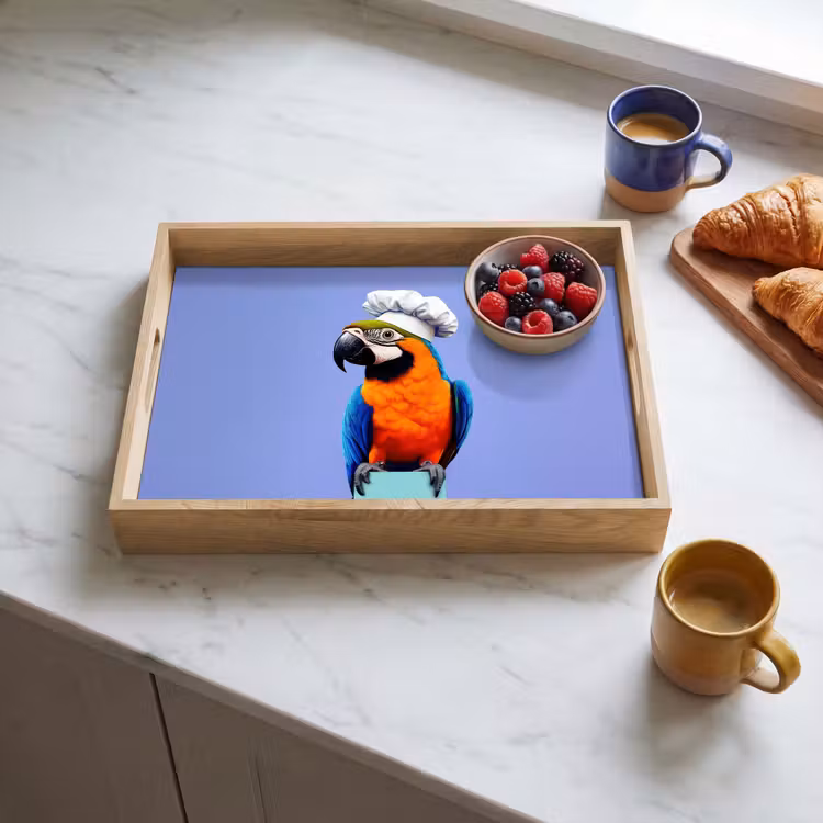 Dienblad - Papegaai - Koksmuts - Vogel - Leuk — 4