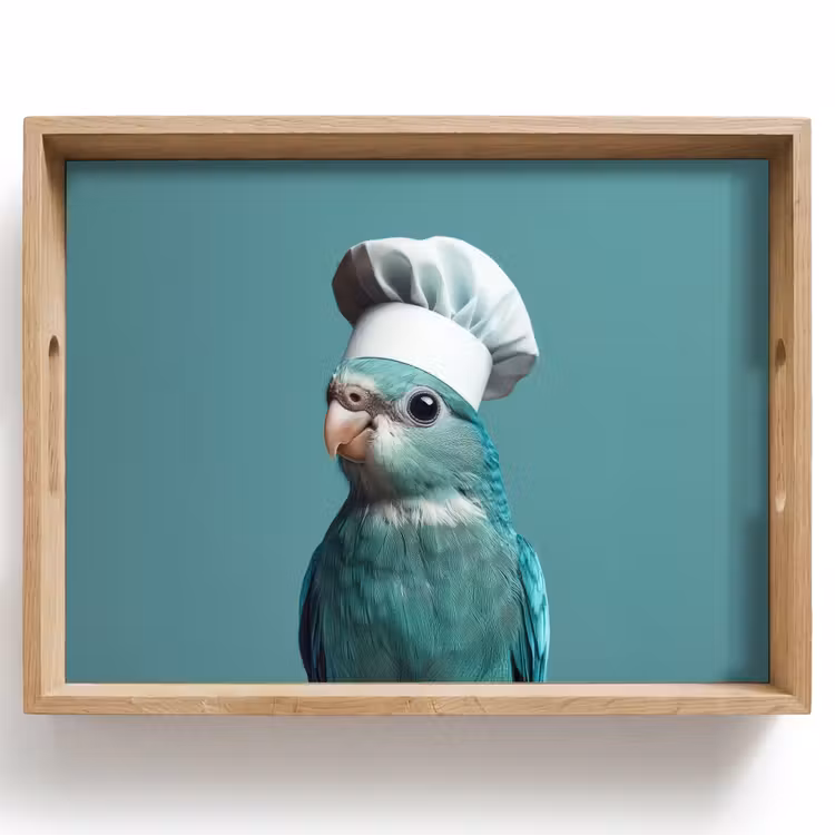 Dienblad - Parkiet - Vogel - Koksmuts - Cute — 1
