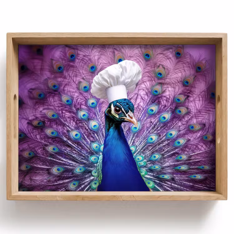 Dienblad - Pauw - Koksmuts - Cool - Paars — 1