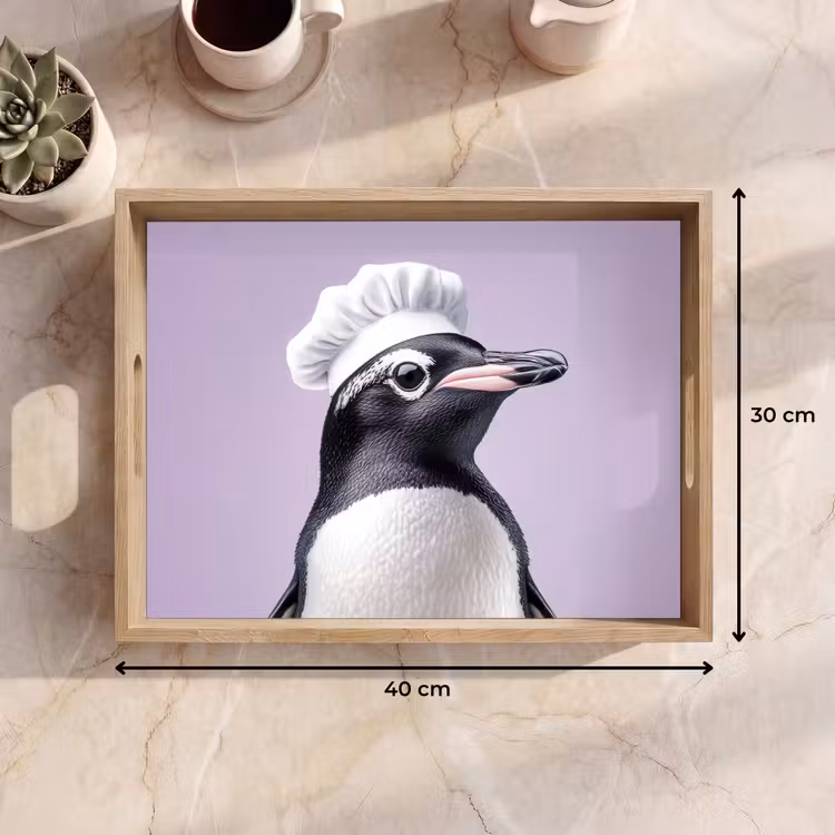 Dienblad - Pinguïn - Koksmuts - Lief - Paars — 9