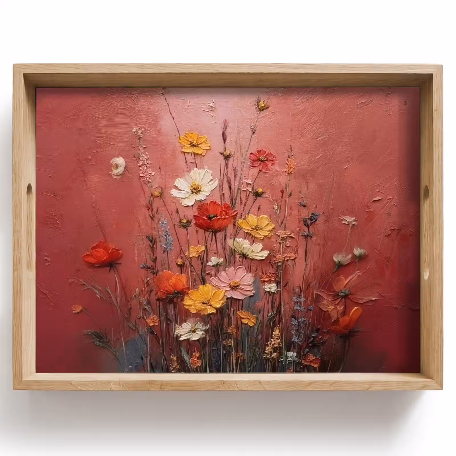 Dienblad - Bloemenboeket - Diepte - Tastbare textuur — 1