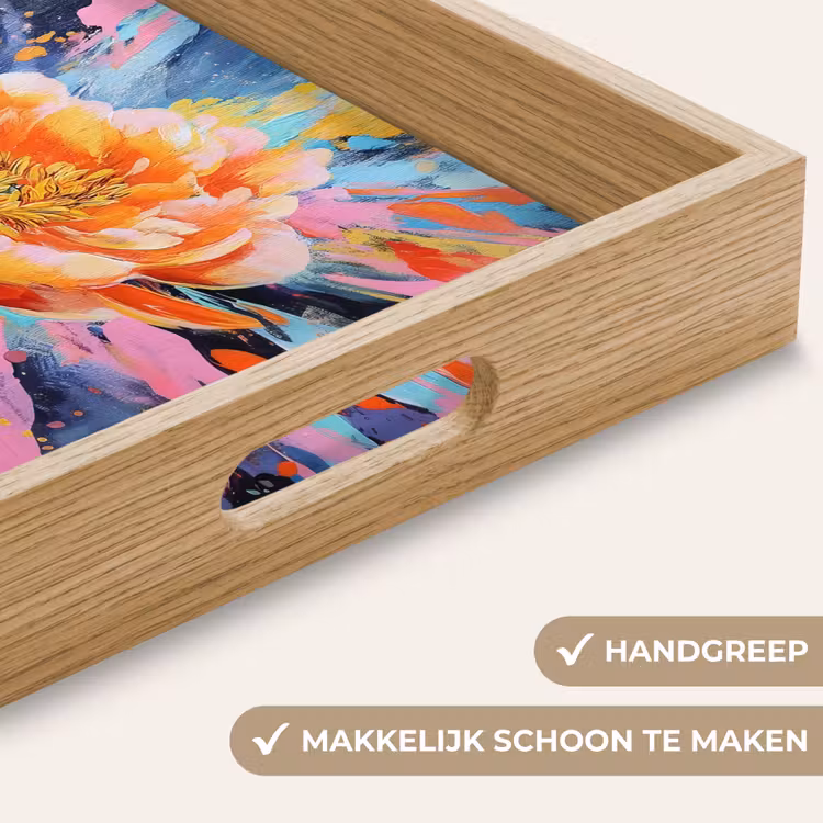 Dienblad - Bloemexplosie - Felle spatten - Dynamisch — 5