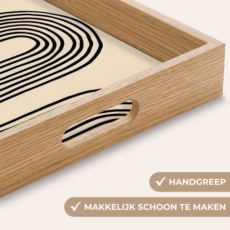 Dienblad - Boogvormen - Zwart - Strak — 5