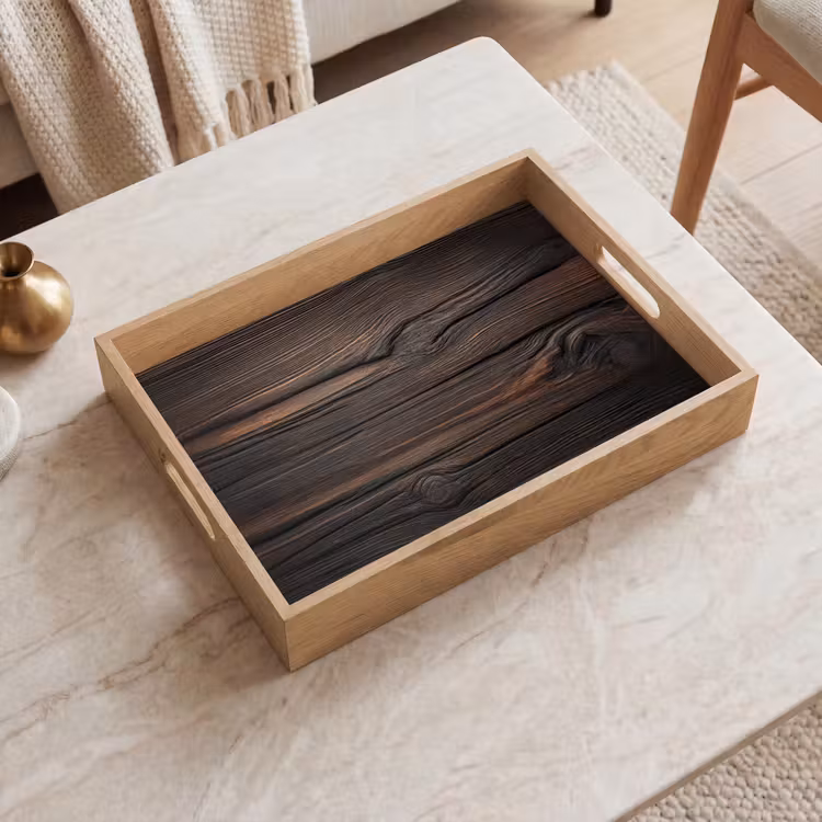 Dienblad - Hout - Grillige nerven — 2