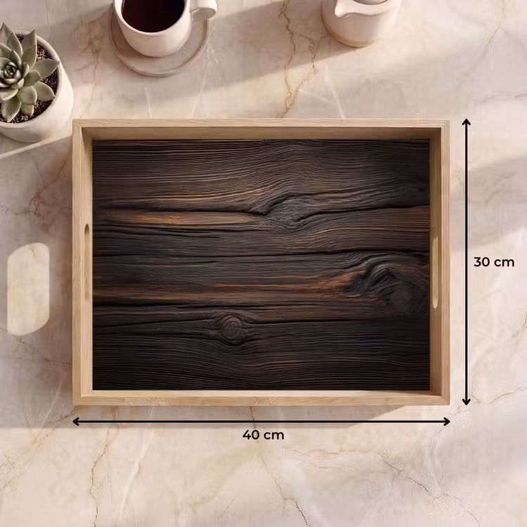 Dienblad - Hout - Grillige nerven — 9