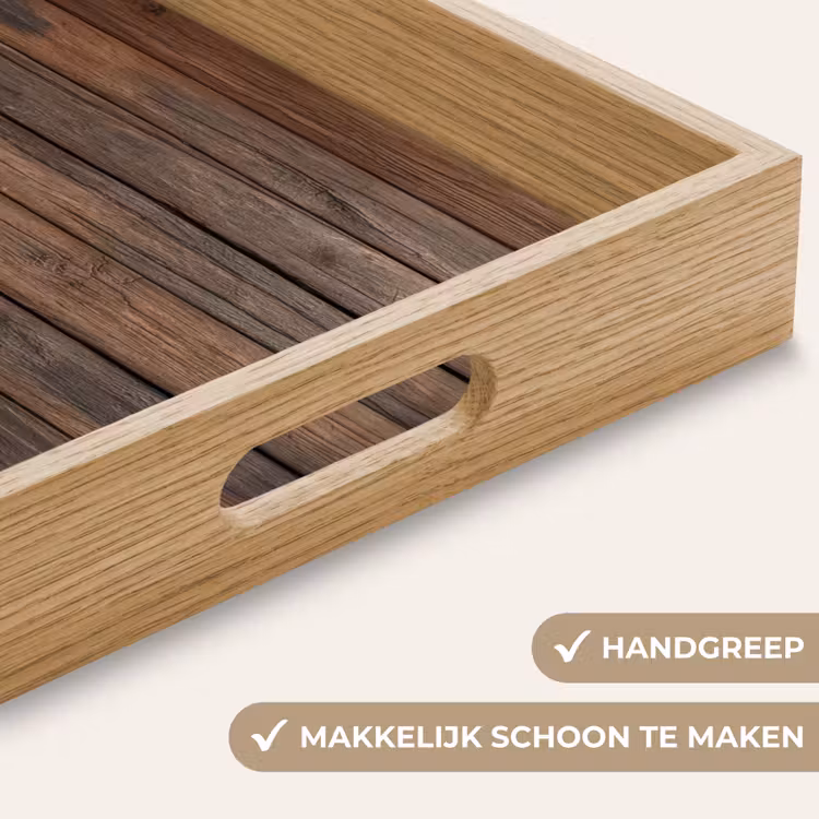 Dienblad - Houten plankpatroon - Warmte - Natuurlijk — 5