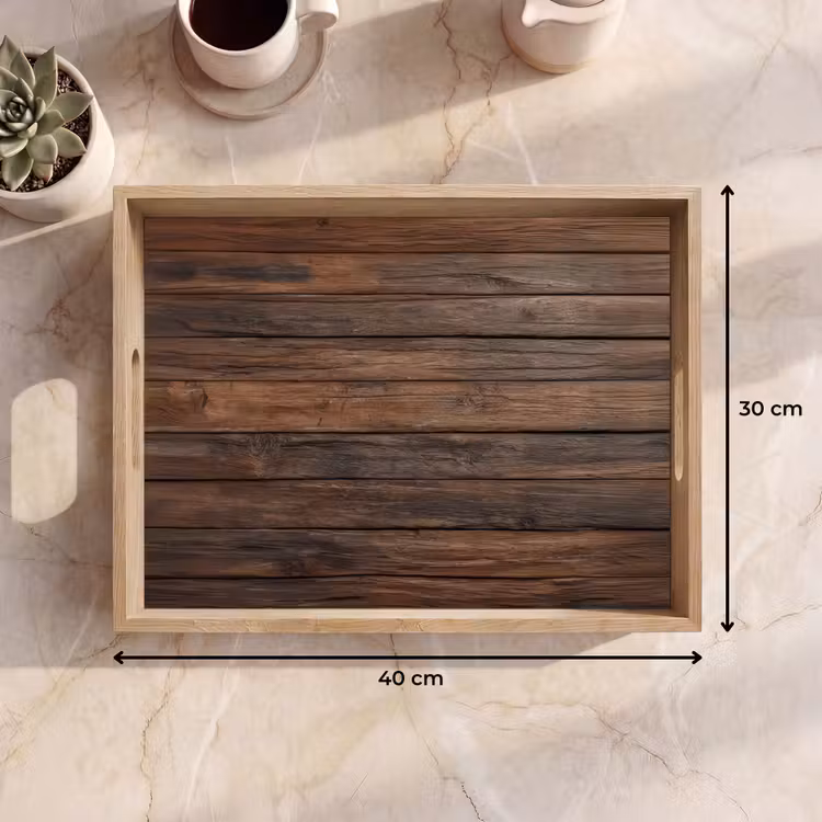 Dienblad - Houten plankpatroon - Warmte - Natuurlijk — 9