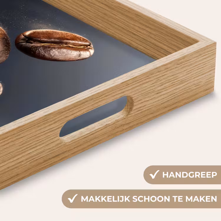 Dienblad - Koffiebonen - Zwevend - Grijs — 5