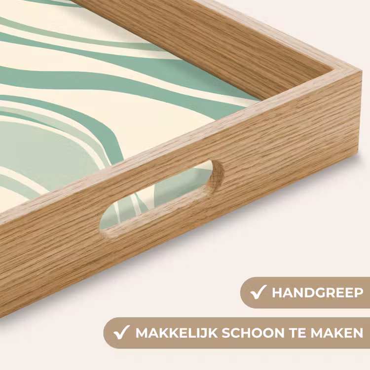 Dienblad - Organische lijnen - Mintgroen - Marmer — 5
